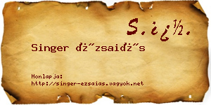 Singer Ézsaiás névjegykártya